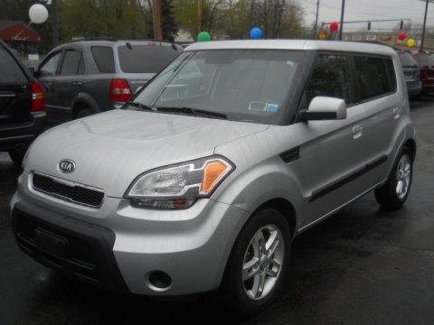 Bright Silver 2010 Kia Soul + Bright Silver 2010 Kia Soul +