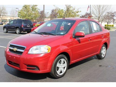 Victory Red 2010 Chevrolet Aveo LT Sedan Victory Red 2010 Chevrolet Aveo LT Sedan
