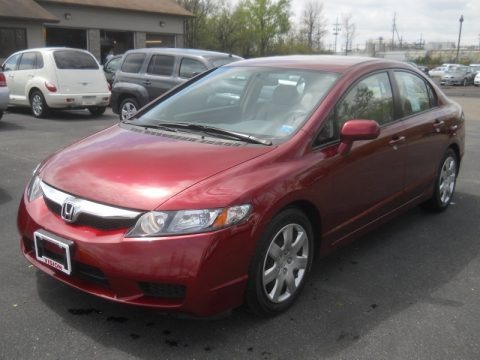 Tango Red Pearl 2010 Honda Civic LX Sedan Tango Red Pearl 2010 Honda Civic LX Sedan