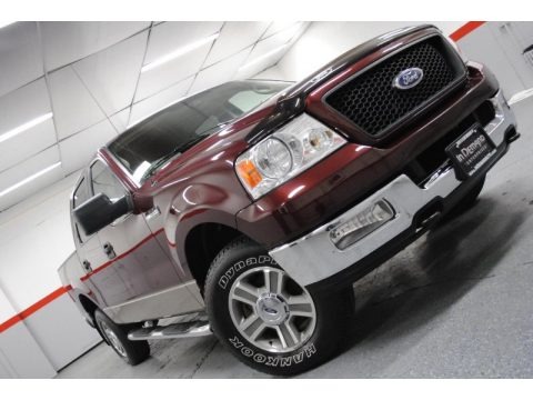 Dark Toreador Red Metallic 2005 Ford F150 XLT SuperCrew 4x4