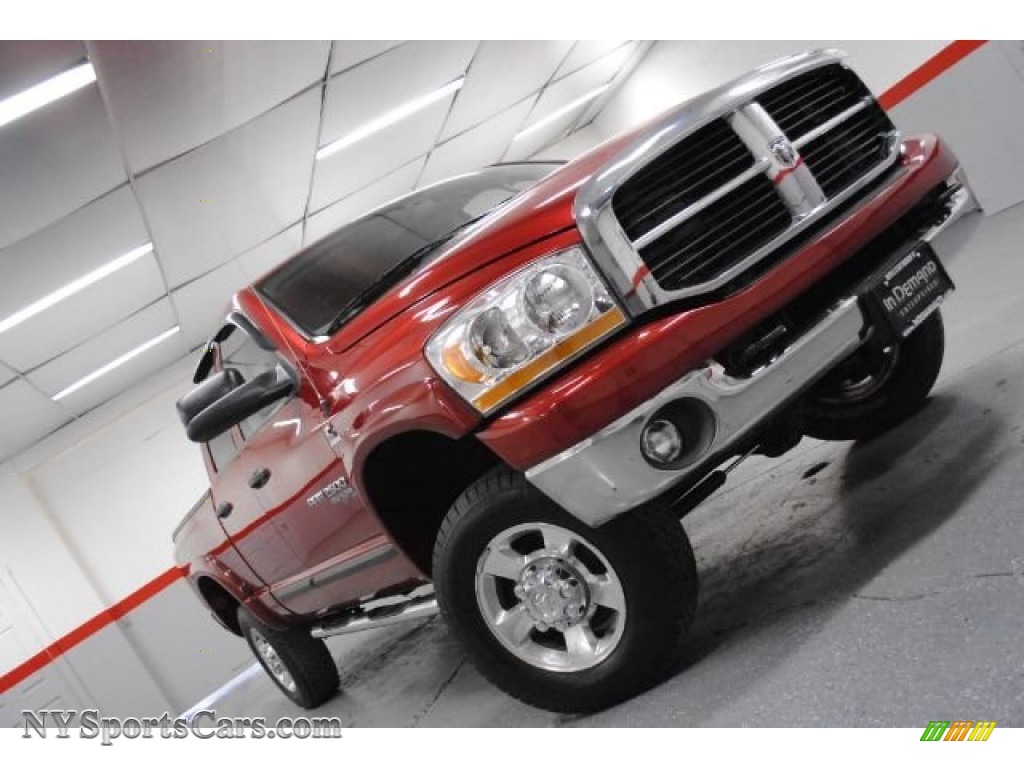 2006 Dodge Ram 2500 Big Horn Edition Quad Cab 4x4 In Inferno Red Crystal Pearl Photo 66