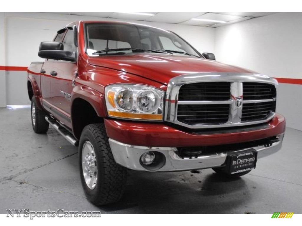 2006 Dodge Ram 2500 Big Horn Edition Quad Cab 4x4 In Inferno Red Crystal Pearl Photo 3 202603