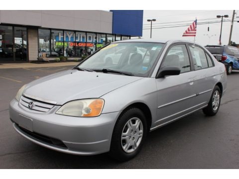 Satin Silver Metallic 2002 Honda Civic LX Sedan Satin Silver Metallic 2002 Honda Civic LX Sedan