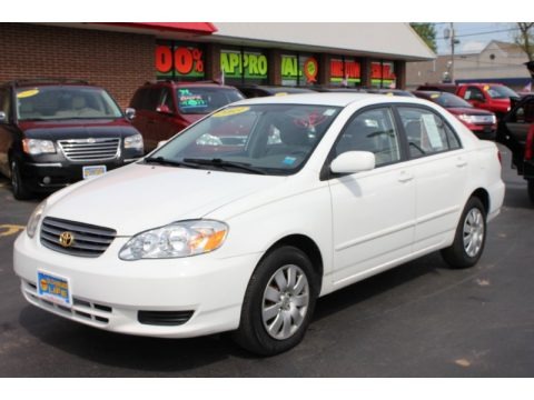Super White 2003 Toyota Corolla LE