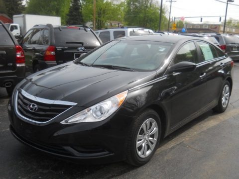 Midnight Black 2011 Hyundai Sonata GLS
