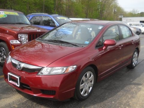 Tango Red Pearl 2010 Honda Civic LX Sedan
