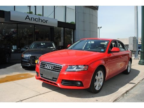 Brilliant Red 2009 Audi A4 2.0T Premium quattro Sedan