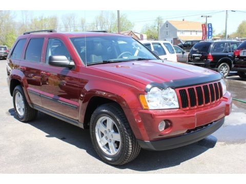 Red Rock Crystal Pearl 2007 Jeep Grand Cherokee Laredo 4x4