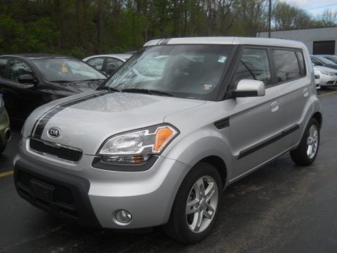 Bright Silver 2010 Kia Soul + Bright Silver 2010 Kia Soul +