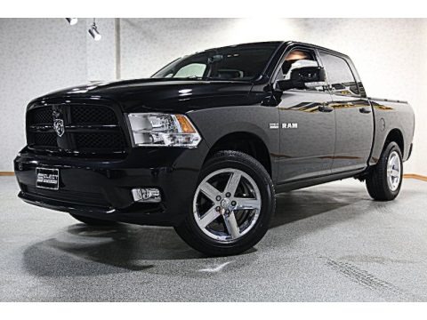 Brilliant Black Crystal Pearl 2009 Dodge Ram 1500 Sport Crew Cab 4x4