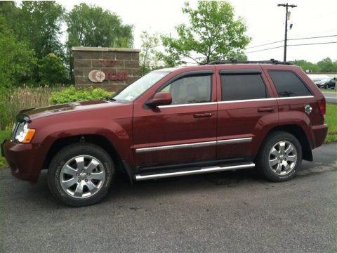 Red Rock Crystal Pearl 2008 Jeep Grand Cherokee Limited 4x4