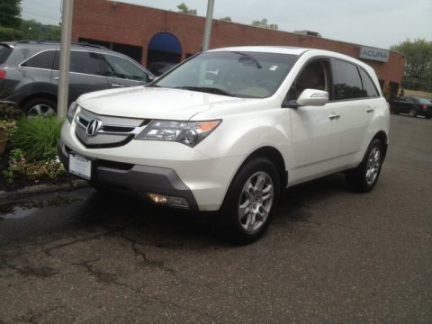 Aspen White Pearl 2009 Acura MDX Technology