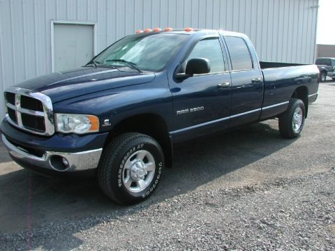 Patriot Blue Pearl 2003 Dodge Ram 2500 Laramie Quad Cab 4x4