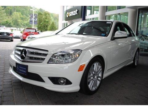 Arctic White 2009 Mercedes-Benz C 300 4Matic Sport
