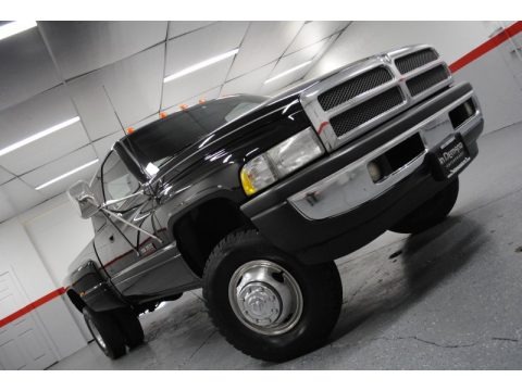 Black 1997 Dodge Ram 3500 Laramie Extended Cab 4x4 Dually