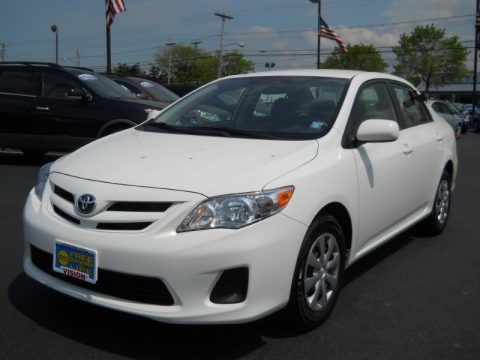 Super White 2011 Toyota Corolla LE