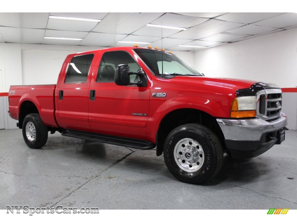 2001 Ford F350 Super Duty XLT Crew Cab 4x4 In Red B01611