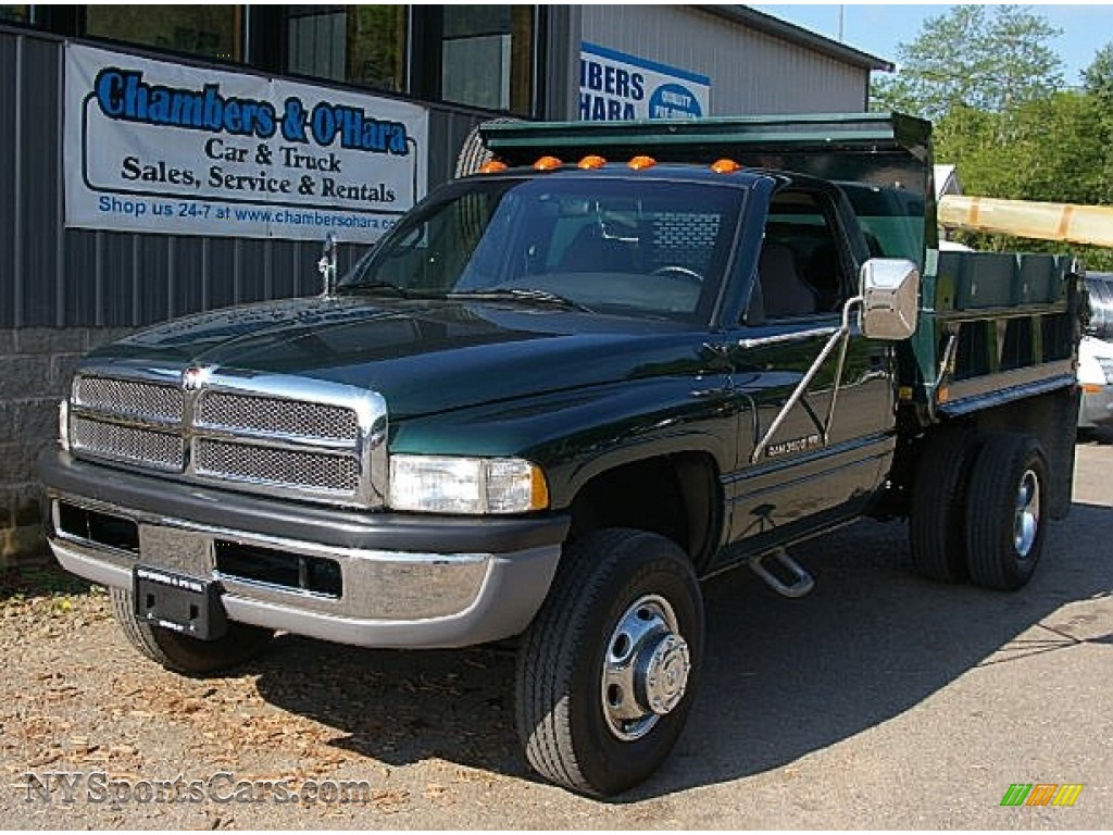 2000 Ram 3500 SLT Regular Cab Dump Truck - Forest Green Pearl / Agate photo #1