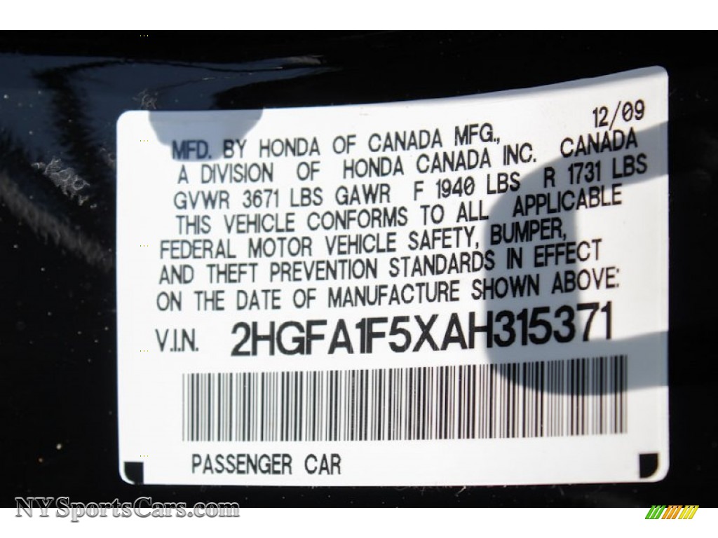 2010 Civic LX Sedan - Crystal Black Pearl / Gray photo #16