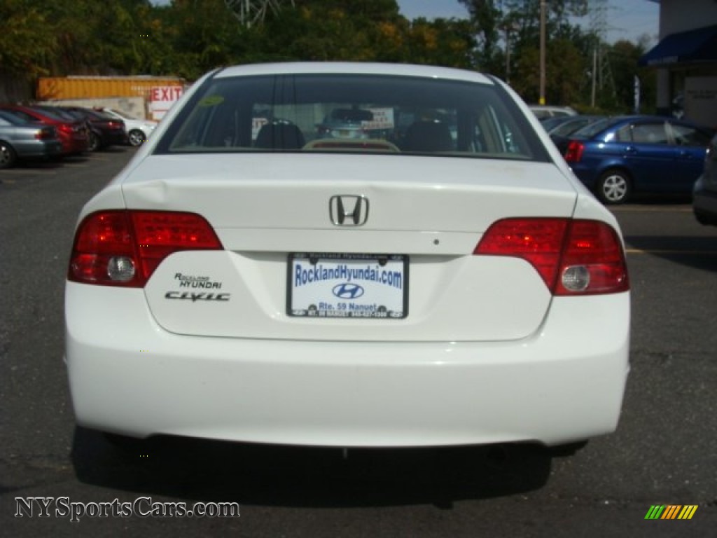 2006 Civic EX Sedan - Taffeta White / Ivory photo #5