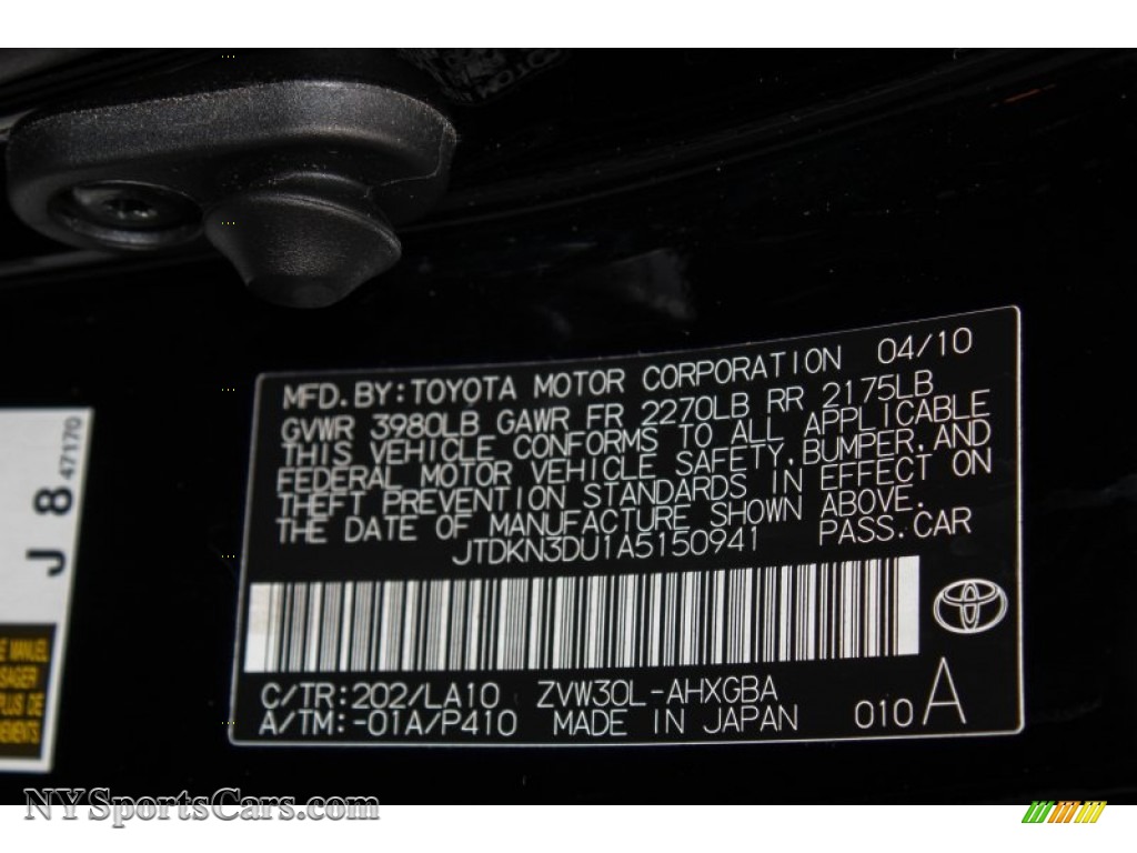 2010 Prius Hybrid II - Black / Dark Gray photo #19