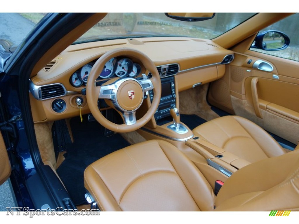 2010 911 Turbo Cabriolet - Dark Blue Metallic / Natural Brown photo #11