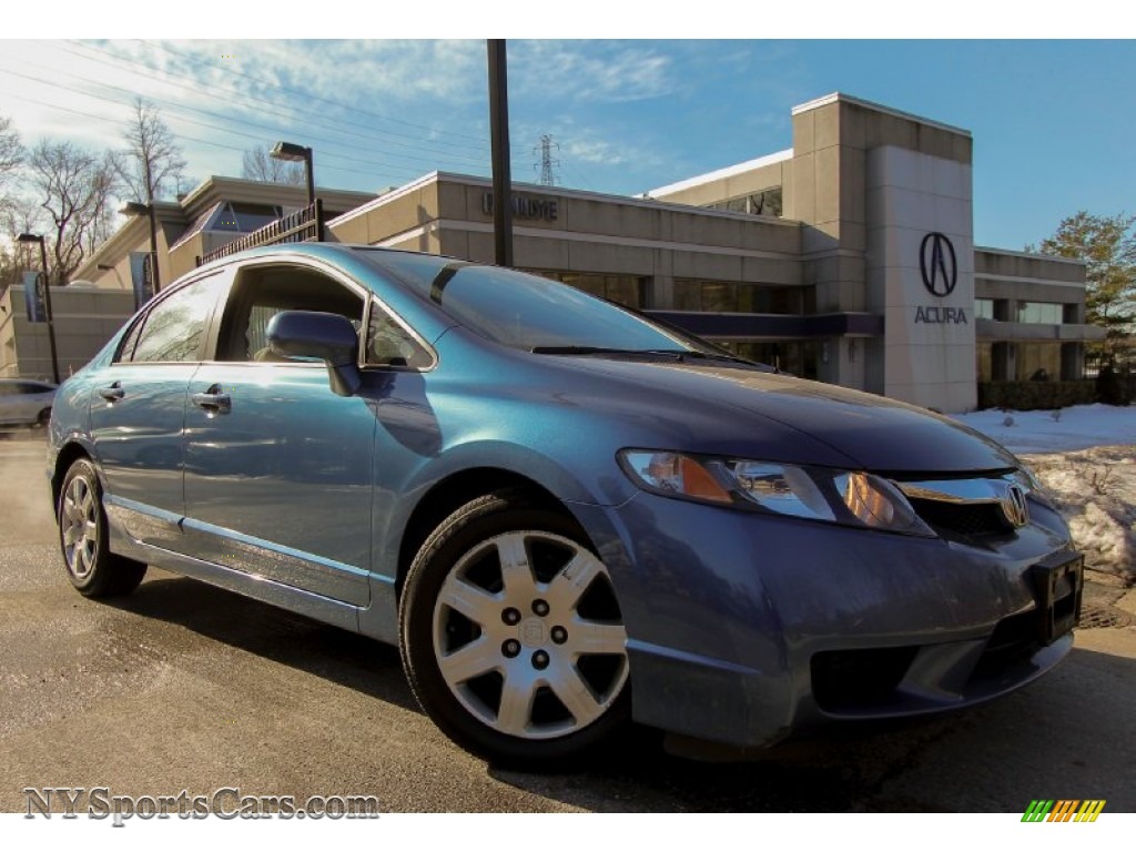 2011 Civic LX Sedan - Atomic Blue Metallic / Gray photo #1