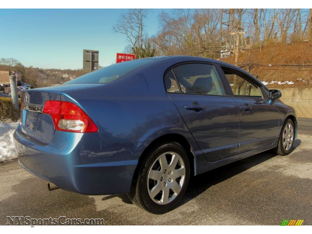 2011 Civic LX Sedan - Atomic Blue Metallic / Gray photo #4