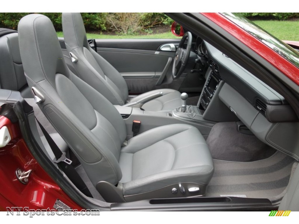 2011 911 Turbo Cabriolet - Ruby Red Metallic / Black/Stone Grey photo #14