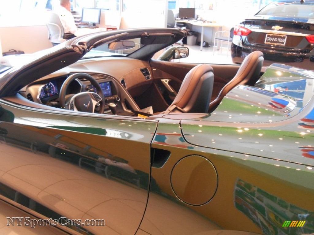 2014 Corvette Stingray Convertible Z51 Premiere Edition - Lime Rock Green Metallic / Premire Edition Brownstone Suede photo #8