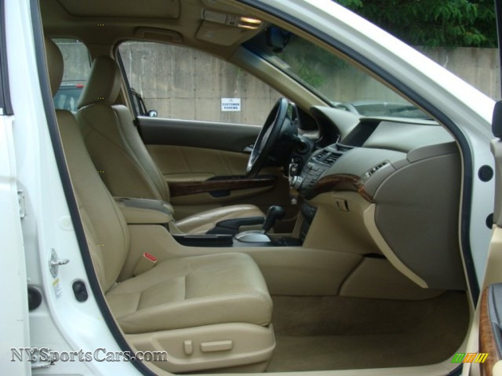 2008 Accord EX-L V6 Sedan - White Diamond Pearl / Ivory photo #25