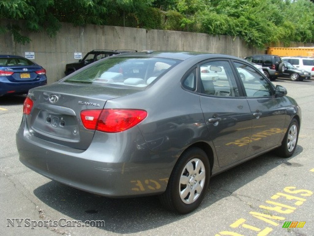 2008 Elantra GLS Sedan - Carbon Gray Metallic / Gray photo #4