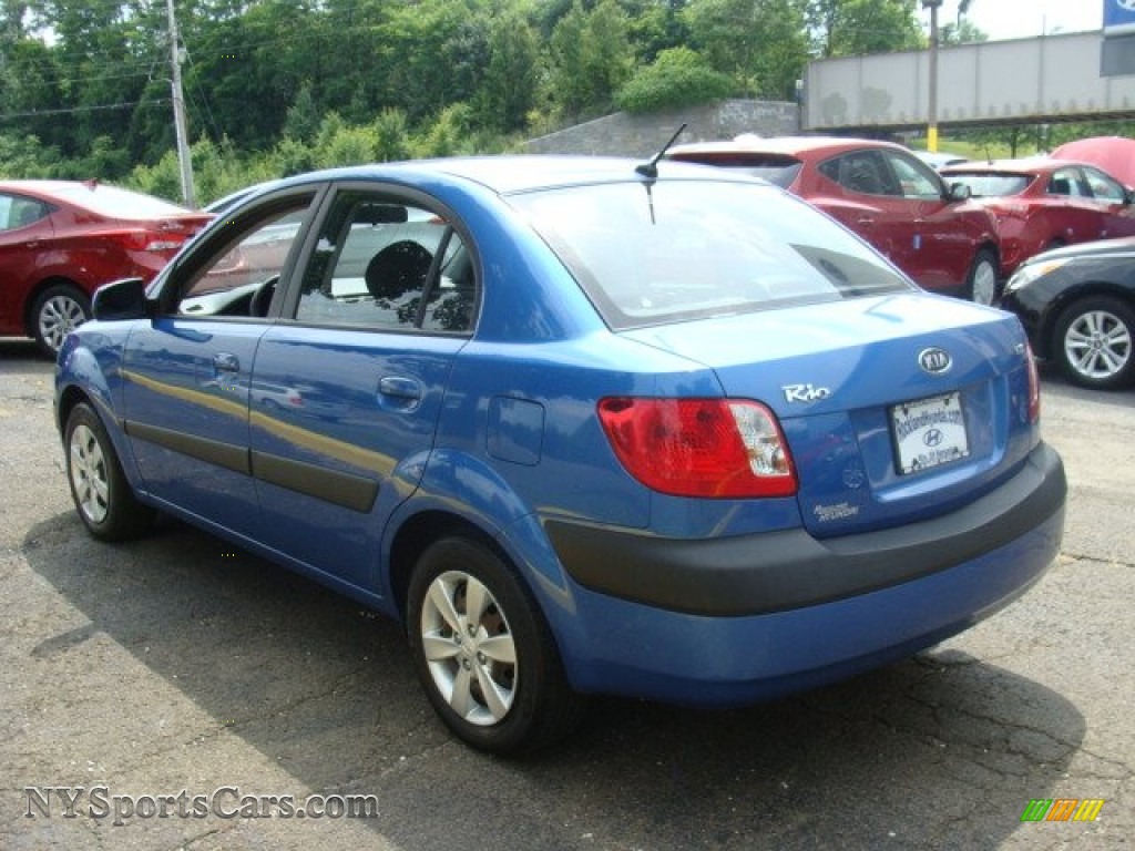 2008 Rio LX Sedan - Sapphire Blue / Gray photo #6