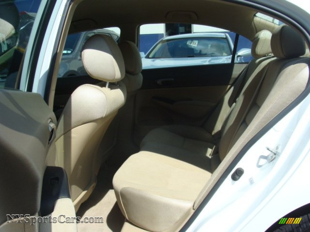 2008 Civic LX Sedan - Taffeta White / Ivory photo #18