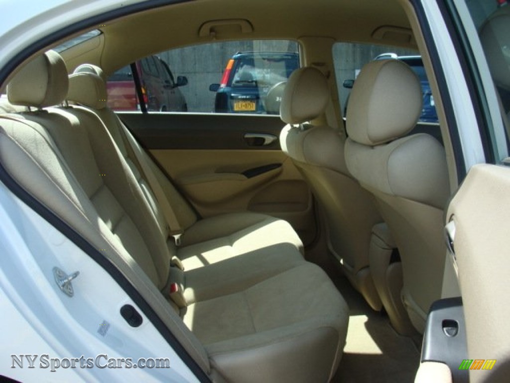 2008 Civic LX Sedan - Taffeta White / Ivory photo #21