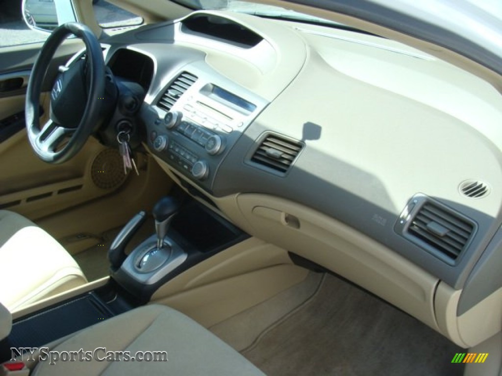 2008 Civic LX Sedan - Taffeta White / Ivory photo #23