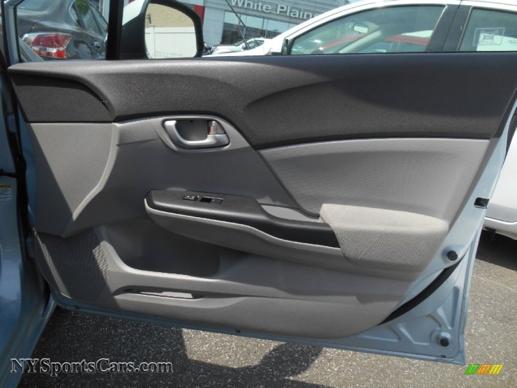 2012 Civic LX Sedan - Cool Mist Metallic / Gray photo #8
