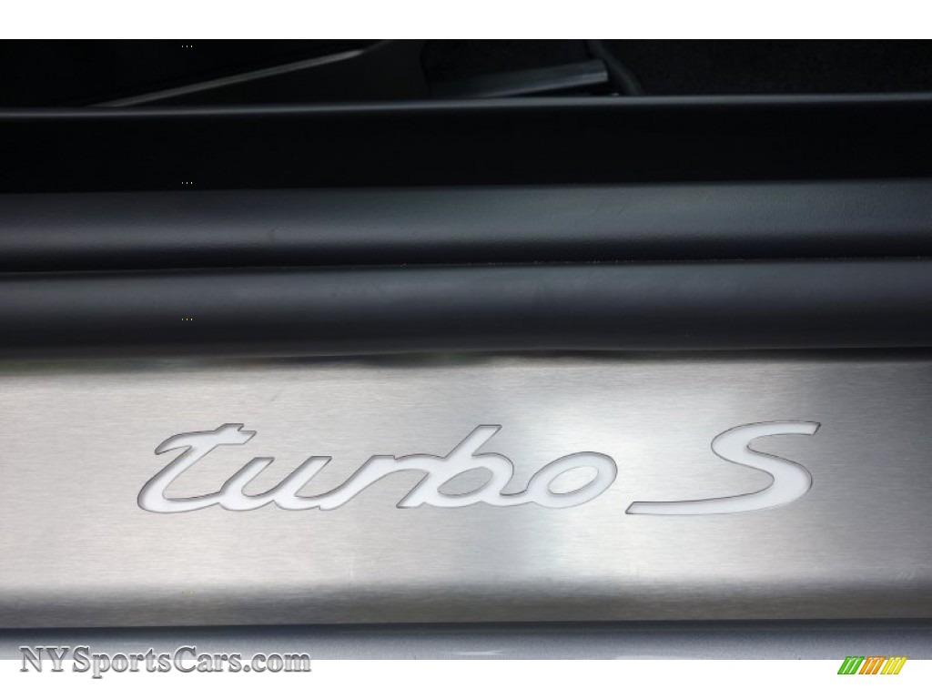 2012 911 Turbo S Coupe - GT Silver Metallic / Black/Titanium Blue photo #23