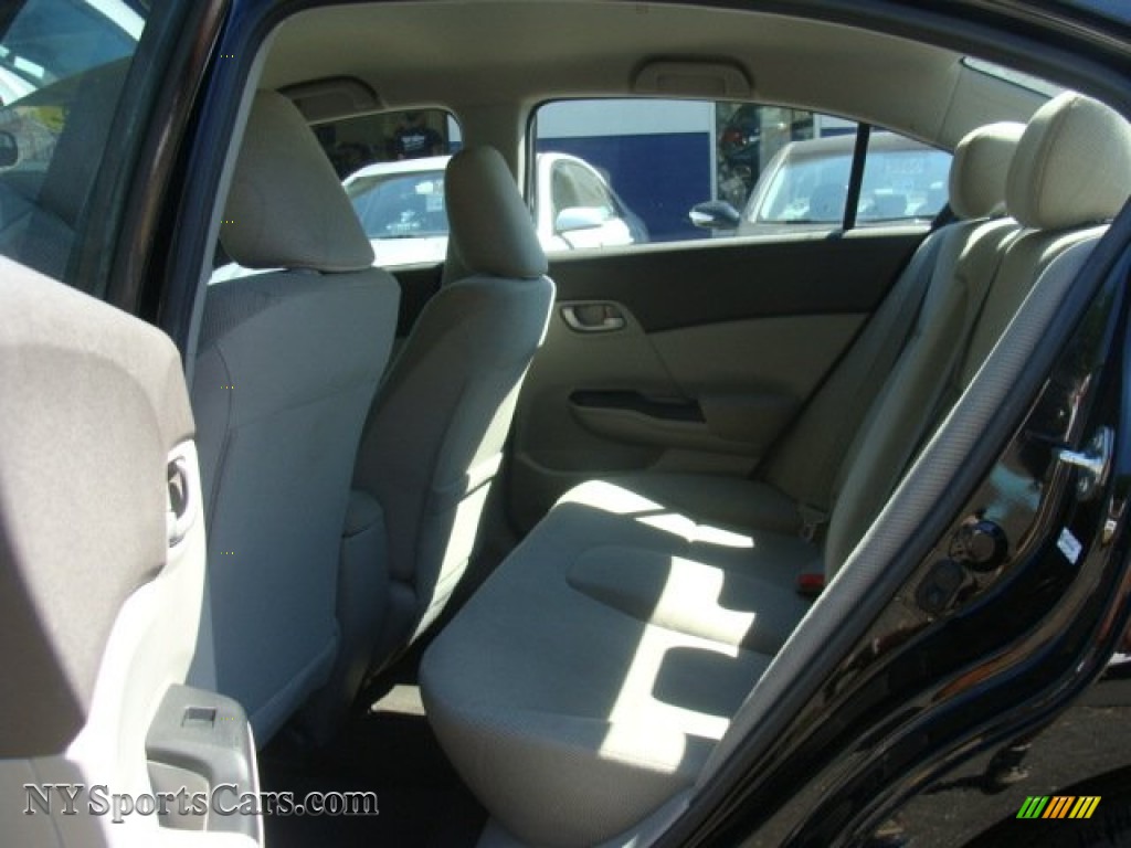 2012 Civic LX Sedan - Crystal Black Pearl / Gray photo #19