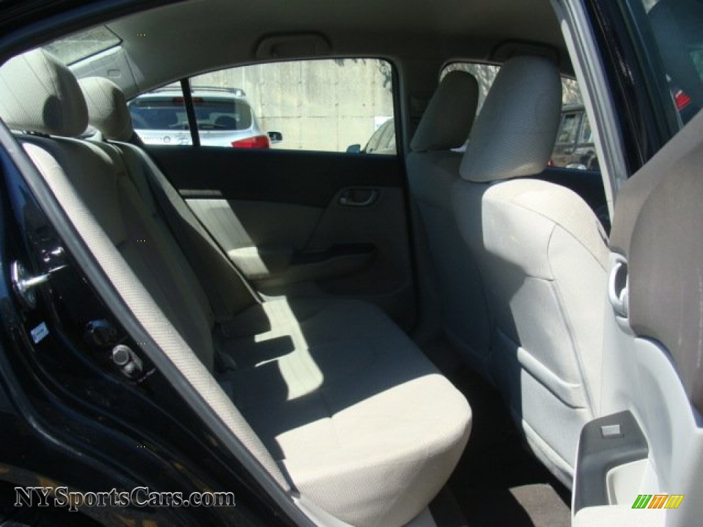 2012 Civic LX Sedan - Crystal Black Pearl / Gray photo #22