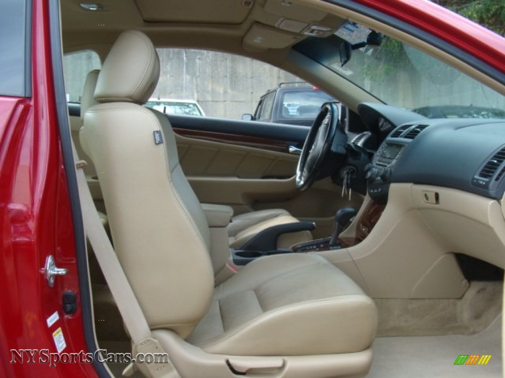 2006 Accord EX V6 Coupe - San Marino Red / Ivory photo #25