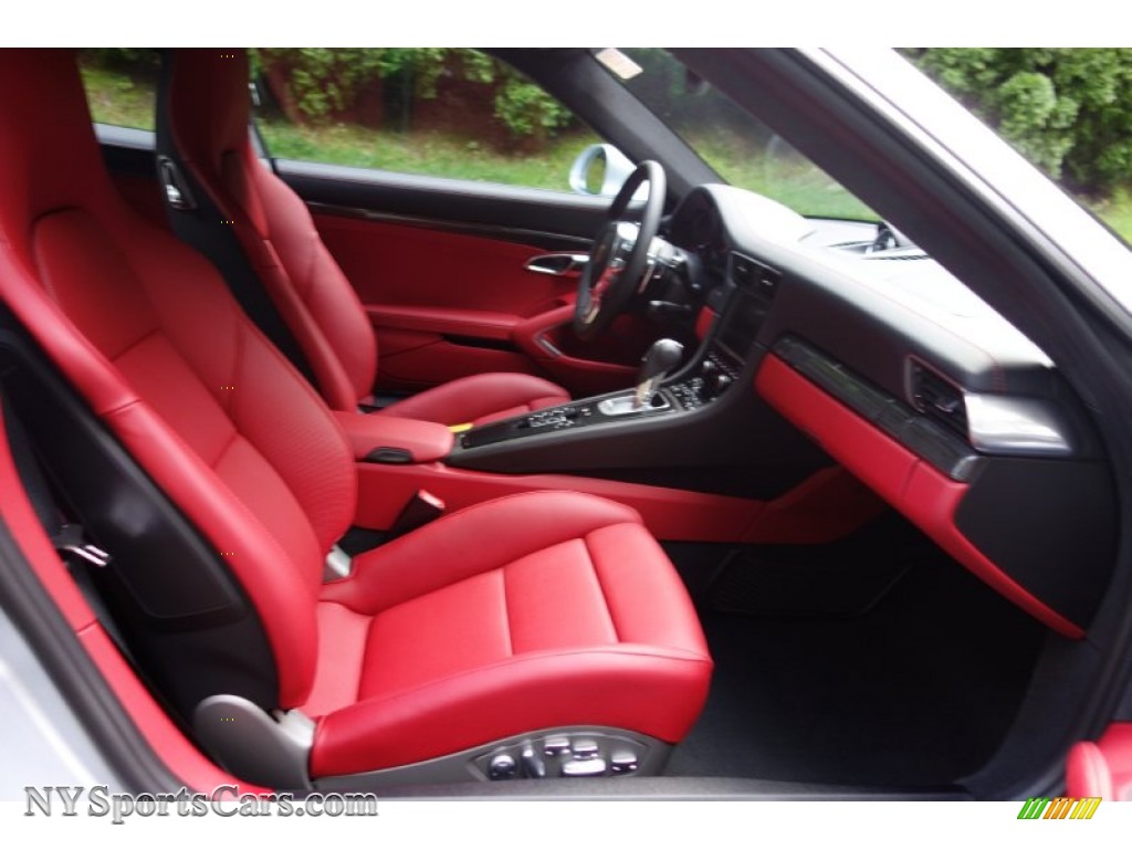 2015 911 Turbo S Coupe - Rhodium Silver Metallic / Black/Garnet Red photo #15