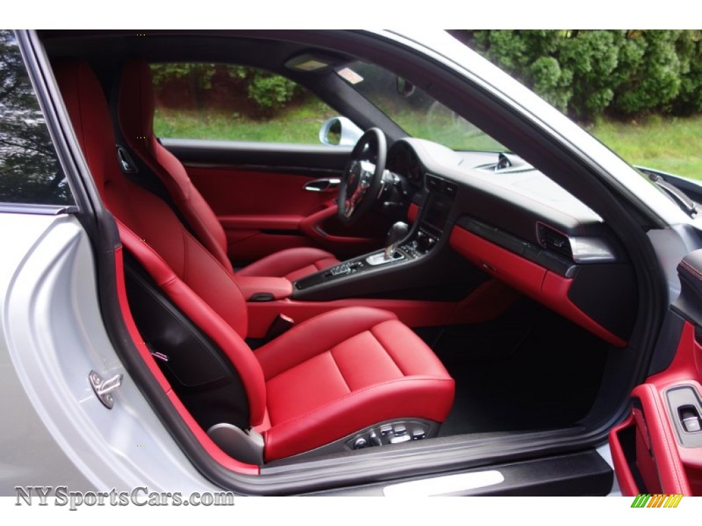 2015 911 Turbo S Coupe - Rhodium Silver Metallic / Black/Garnet Red photo #16