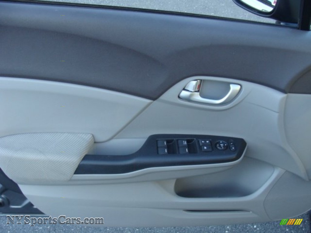 2012 Civic EX Sedan - Polished Metal Metallic / Gray photo #7