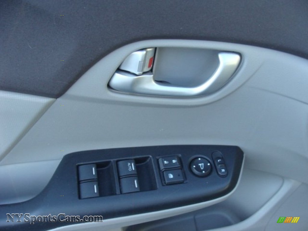 2012 Civic EX Sedan - Polished Metal Metallic / Gray photo #8