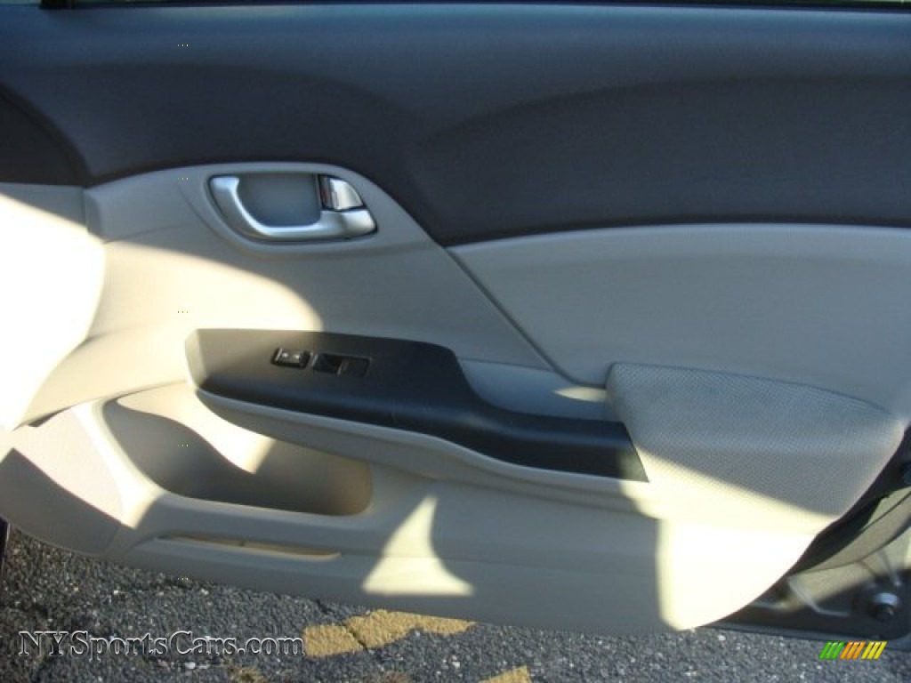 2012 Civic EX Sedan - Polished Metal Metallic / Gray photo #24