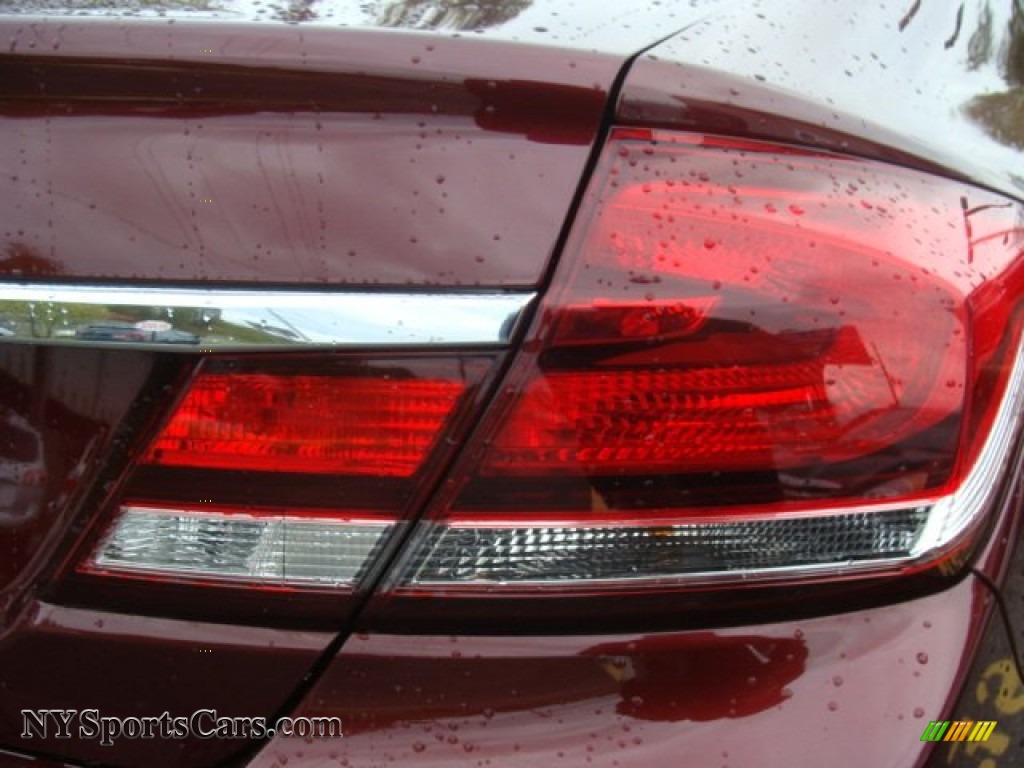 2013 Civic EX-L Sedan - Crimson Red Pearl / Beige photo #24